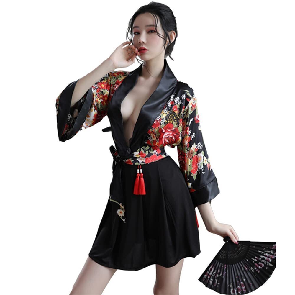 2878 Sexy Anime Cosplay Cheongsam Lingerie Dress Japanese Kimono Costumes